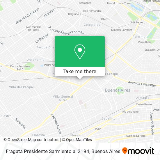 Mapa de Fragata Presidente Sarmiento al 2194