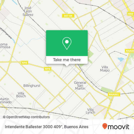 Intendente  Ballester  3000 409° map