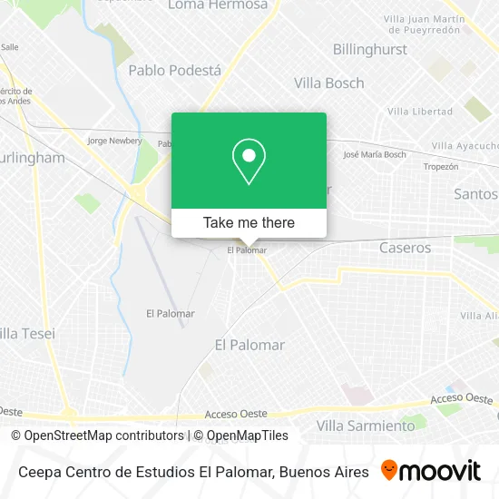 Ceepa Centro de Estudios El Palomar map