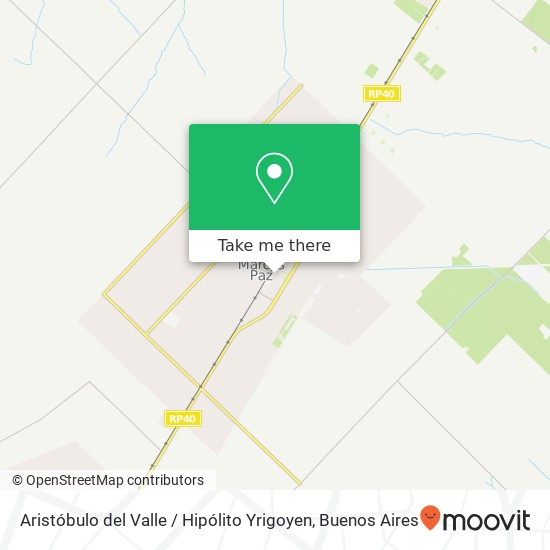 Aristóbulo del Valle / Hipólito Yrigoyen map