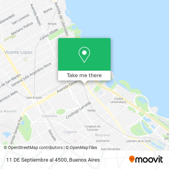 11 DE Septiembre al 4500 map