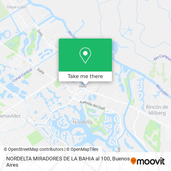 NORDELTA   MIRADORES DE LA BAHIA al 100 map