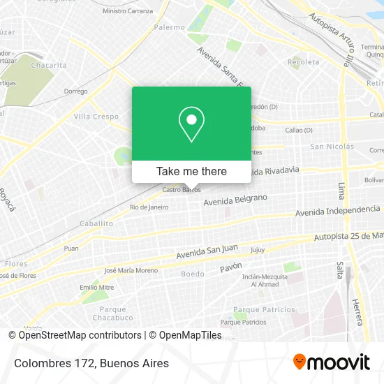 Colombres 172 map