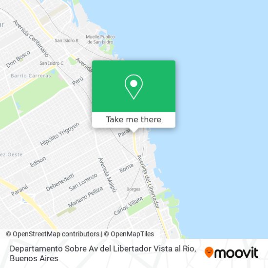 Departamento Sobre Av  del Libertador  Vista al Rio map