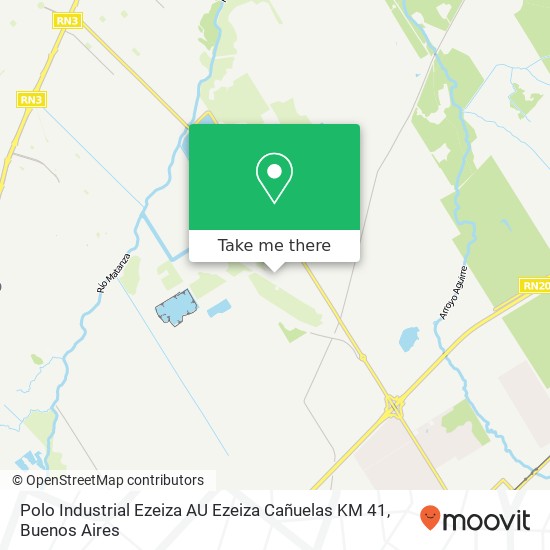 Mapa de Polo Industrial Ezeiza AU Ezeiza Cañuelas KM 41