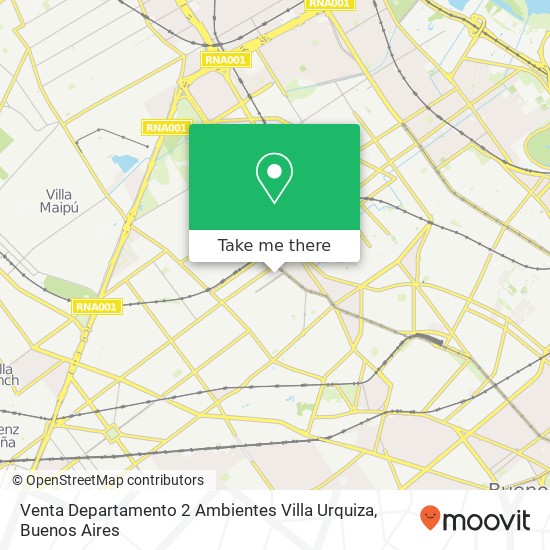 Venta Departamento 2 Ambientes   Villa Urquiza map