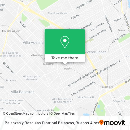 Mapa de Balanzas y Basculas-Distribal Balanzas