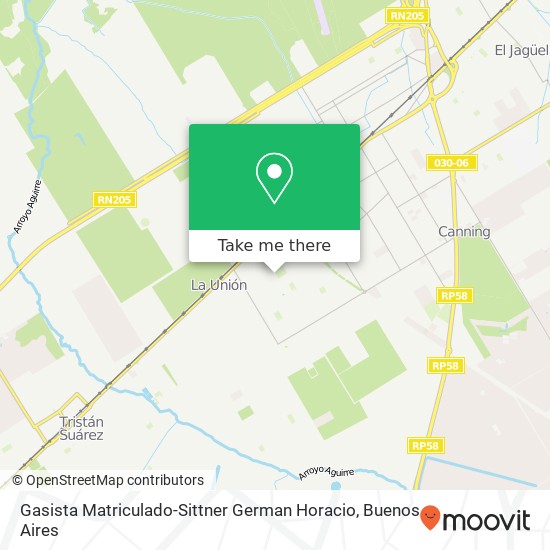 Gasista Matriculado-Sittner German Horacio map
