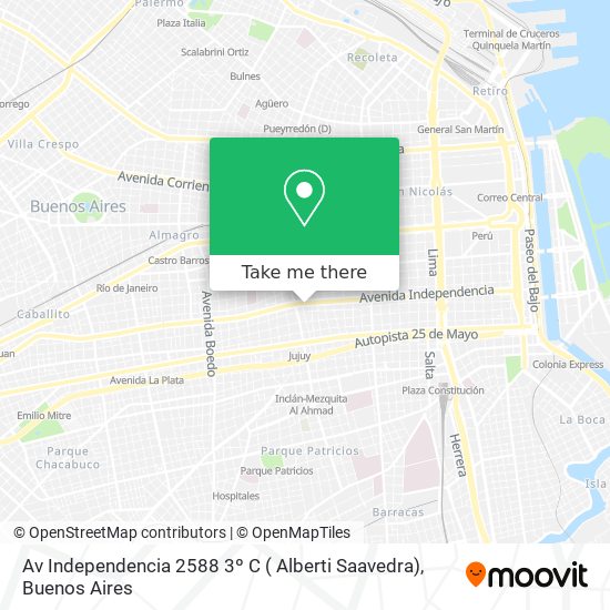 Mapa de Av  Independencia 2588 3º C ( Alberti    Saavedra)