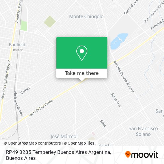 RP49 3285  Temperley  Buenos Aires  Argentina map