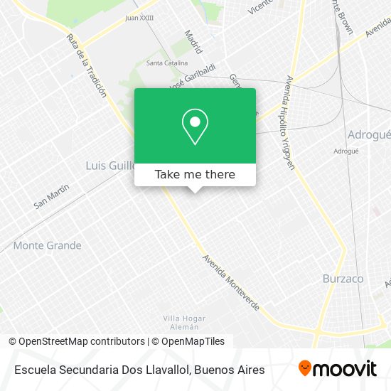 Escuela Secundaria Dos Llavallol map