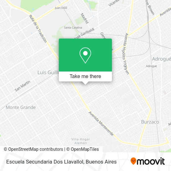 Escuela Secundaria Dos Llavallol map