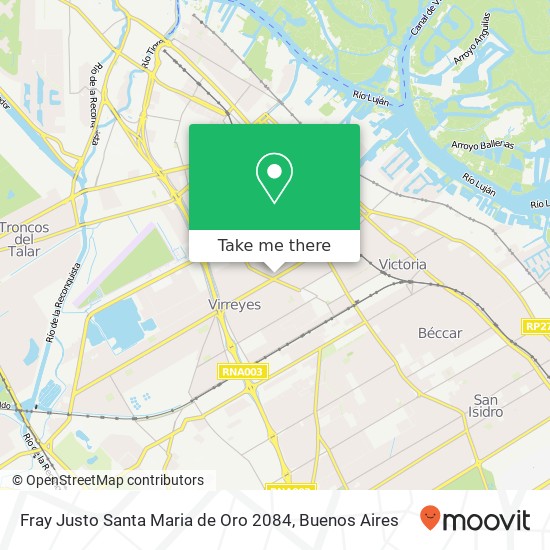 Fray Justo Santa Maria de Oro 2084 map