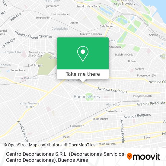 Mapa de Centro Decoraciones S.R.L. (Decoraciones-Servicios-Centro Decoraciones)