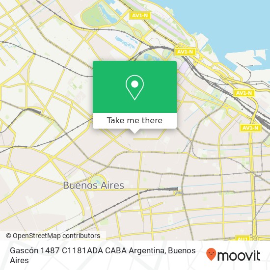 Mapa de Gascón 1487  C1181ADA CABA  Argentina