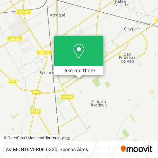 AV MONTEVERDE 6320 map