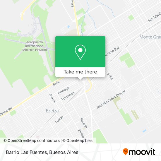 Barrio Las Fuentes map