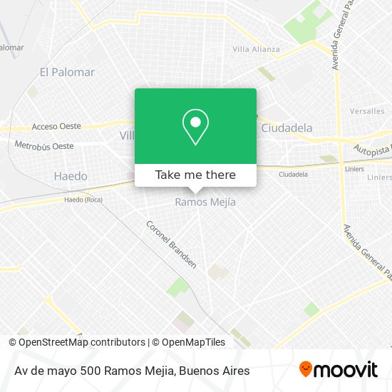 Av  de mayo 500 Ramos Mejia map