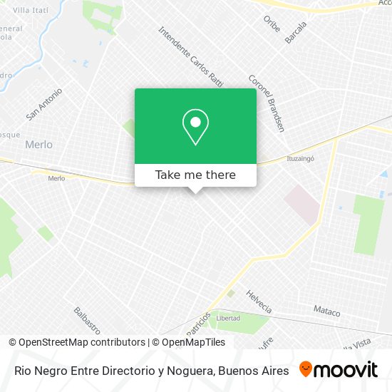 Mapa de Rio Negro Entre Directorio y Noguera