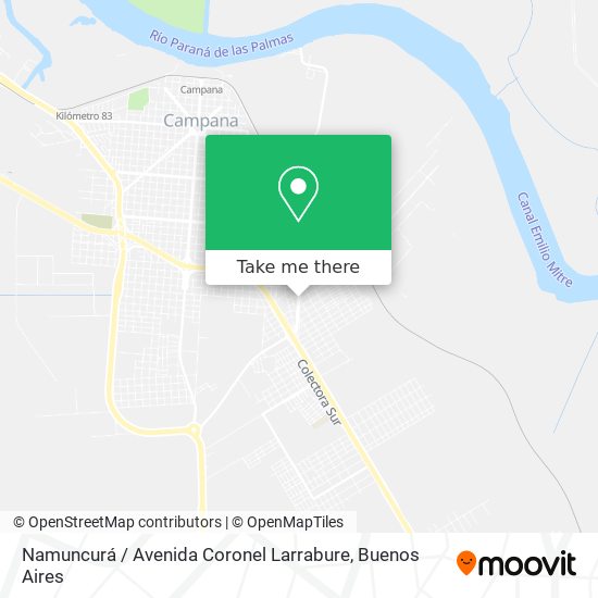 Namuncurá / Avenida Coronel Larrabure map