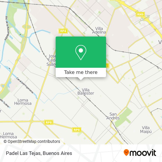 Padel Las Tejas map