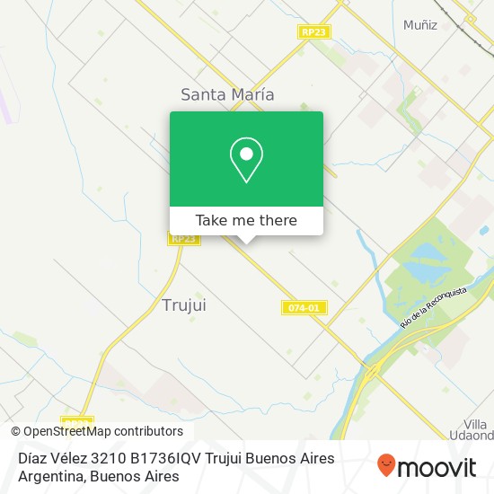 Mapa de Díaz Vélez 3210  B1736IQV Trujui  Buenos Aires  Argentina