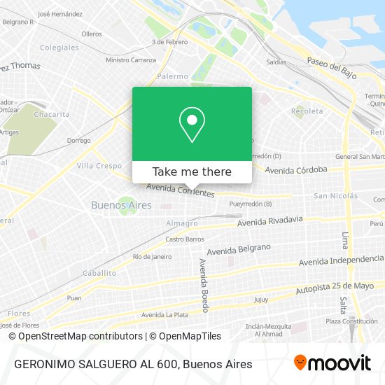 GERONIMO SALGUERO AL 600 map