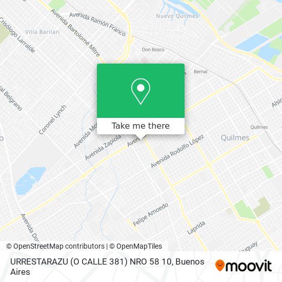 Mapa de URRESTARAZU (O CALLE 381) NRO  58 10