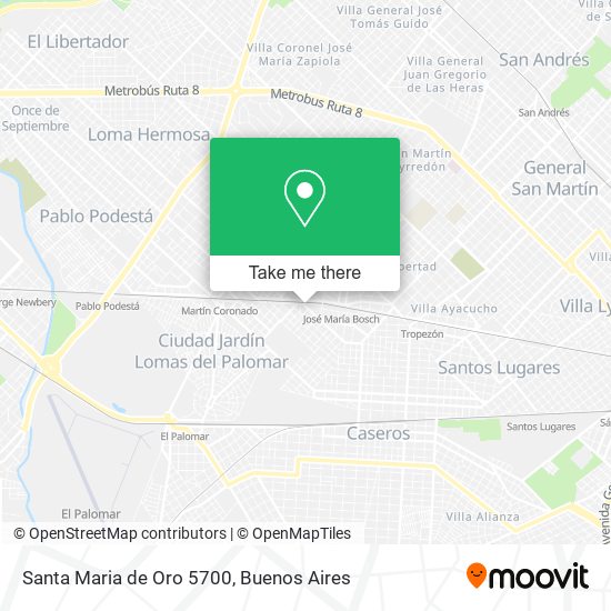 Santa Maria de Oro 5700 map