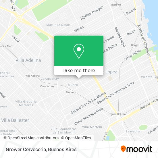 Grower Cerveceria map