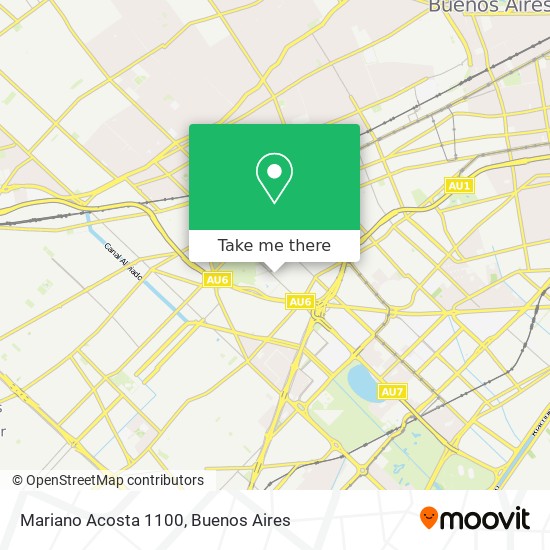 Mariano Acosta 1100 map