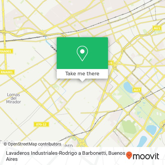 Lavaderos Industriales-Rodrigo a Barbonetti map