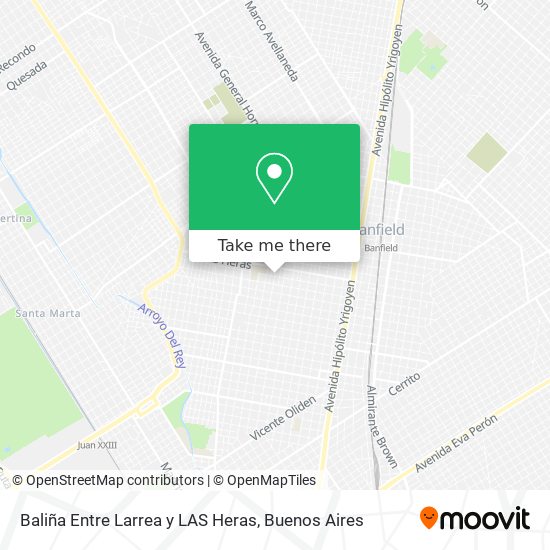 Baliña Entre Larrea y LAS Heras map