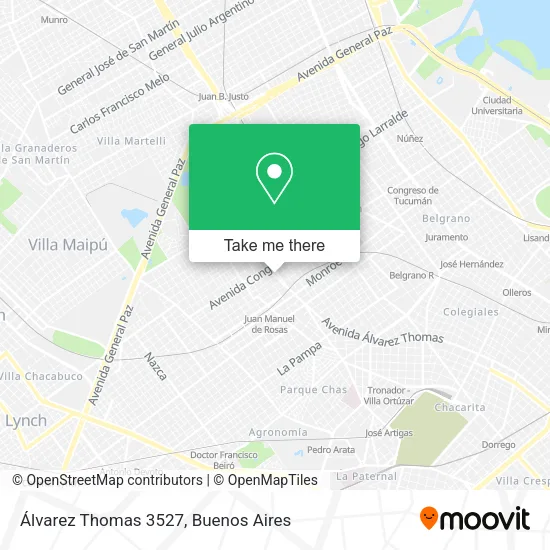 Mapa de Álvarez Thomas 3527