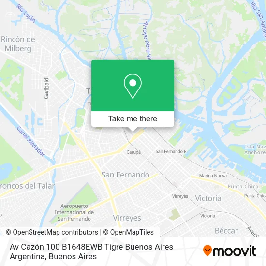 Av  Cazón 100  B1648EWB Tigre  Buenos Aires  Argentina map
