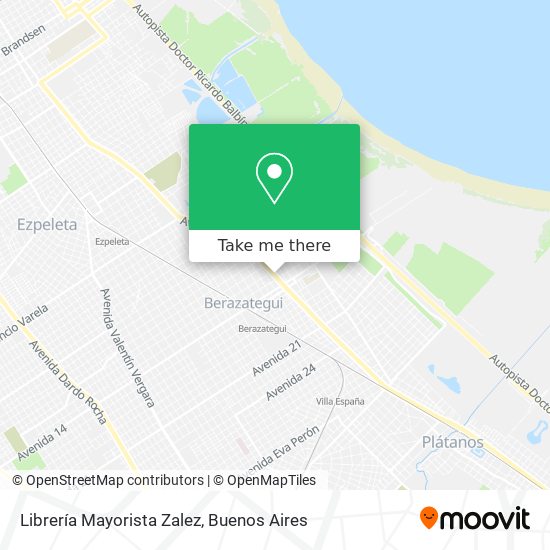 Mapa de Librería Mayorista Zalez