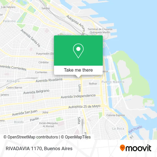 RIVADAVIA 1170 map