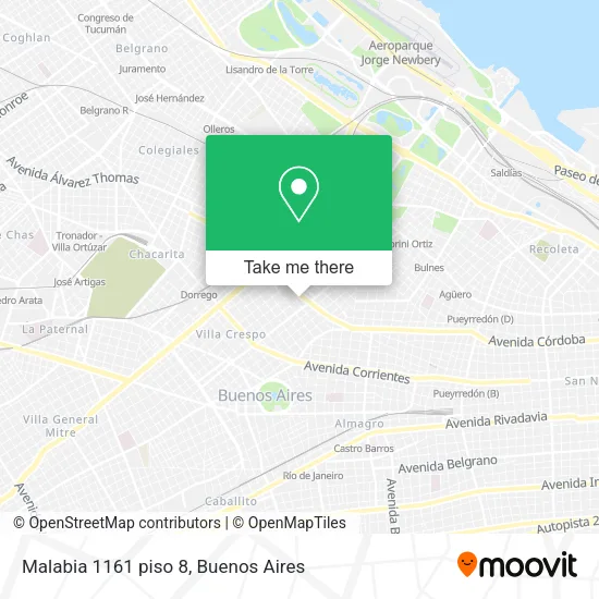 Mapa de Malabia 1161  piso 8