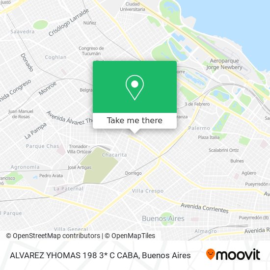 Mapa de ALVAREZ YHOMAS 198  3*  C   CABA
