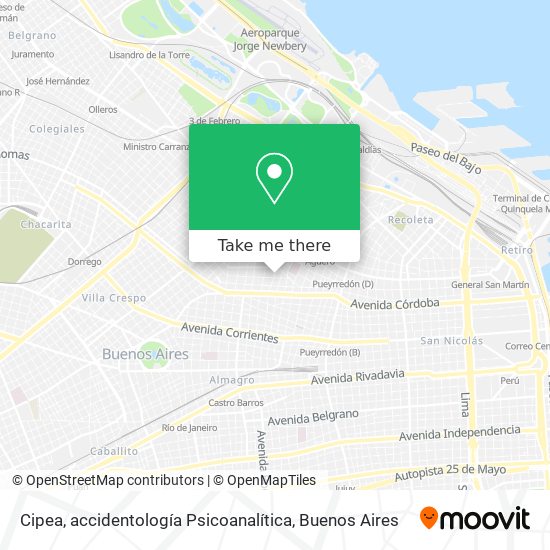 Cipea, accidentología Psicoanalítica map