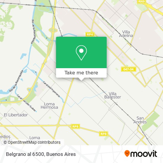 Belgrano al 6500 map