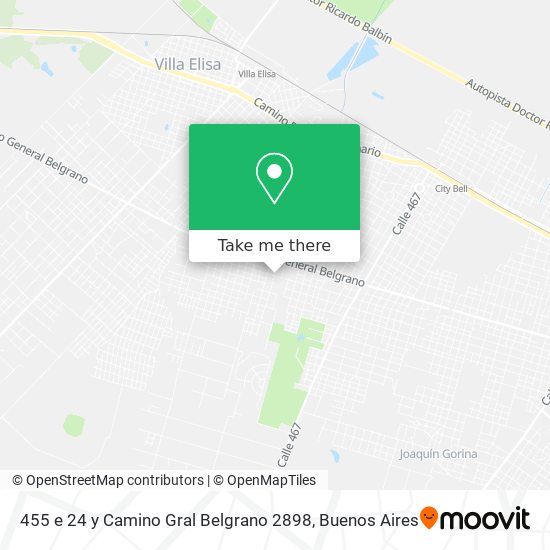 455 e  24 y Camino Gral  Belgrano 2898 map