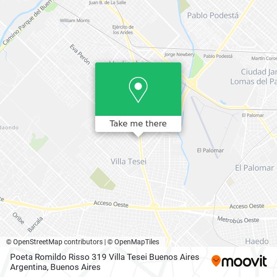 Poeta Romildo Risso 319  Villa Tesei  Buenos Aires  Argentina map