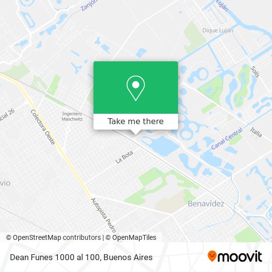Mapa de Dean Funes 1000 al 100