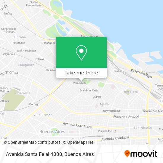 Avenida Santa Fe al 4000 map