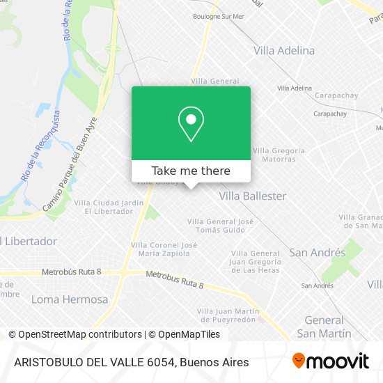 ARISTOBULO DEL VALLE 6054 map