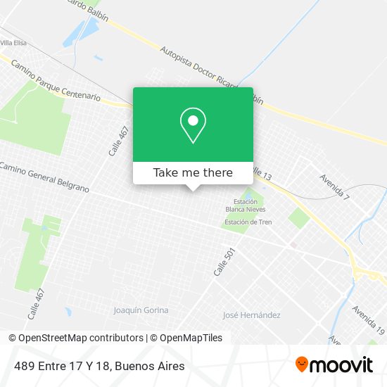 Mapa de 489 Entre 17 Y 18
