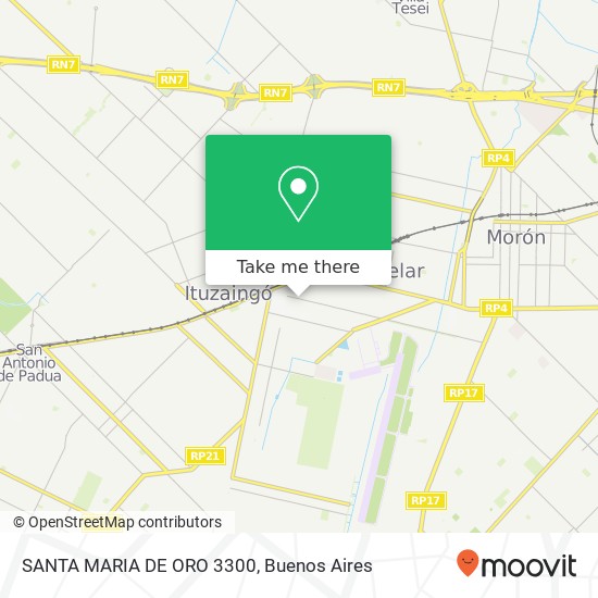 SANTA MARIA DE ORO 3300 map