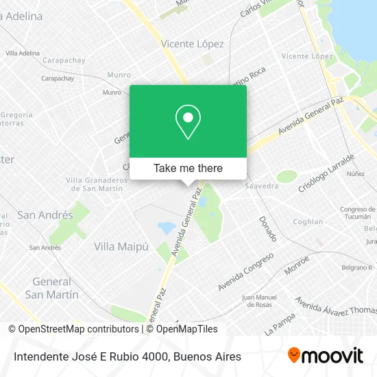 Intendente José E Rubio 4000 map