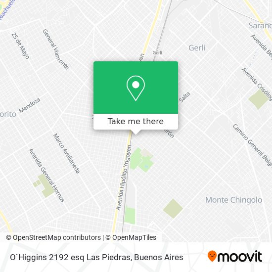O`Higgins 2192 esq Las Piedras map